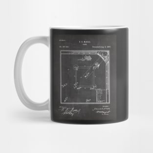 Baseball Patent - Sports Fan Softball Baseball Art - Black Chalkboard Mug